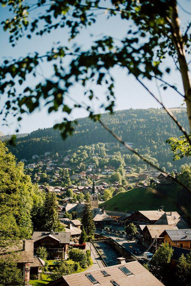 view of Morzine village coming back from Cascade de Nyon